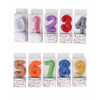 NARODENINOVÁ SVIEČKA S MNOŽSTVOM TRBLIETAVÝCH