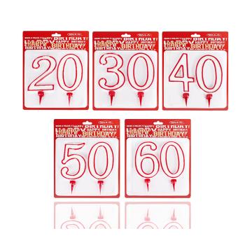 NARODENINOVÁ SVIEČKA OKRÚHLE ČÍSLO 20/30/40/50/60