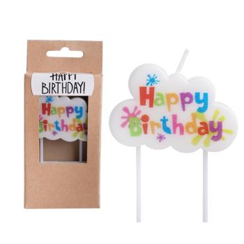 NARODENINOVÁ SVIEČKA, OBLAK, "HAPPY BITRHDAY", FARBA