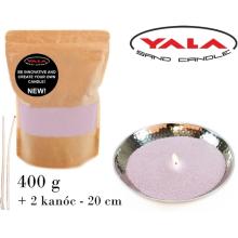 PIESKOVÁ SVIEČKA S 2 KNÔTMI LEVANDUĽA