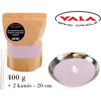 PIESKOVÁ SVIEČKA S 2 KNÔTMI LEVANDUĽA