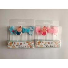 SADA 5 SVIEČOK NA NARODENINY, DETSKÁ PÁRTY, RUŽOVÁ A MODRÁ