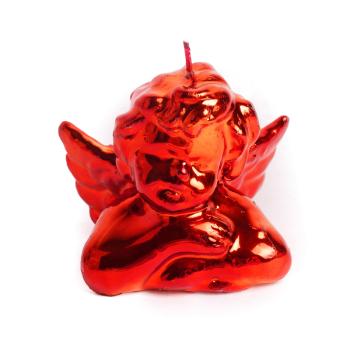 SVIEČKA, ANJEL, ČERVENÁ METALÍZA