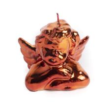 SVIEČKA, ANJEL, METALICKÁ HNEDÁ