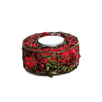 SVIEČKA NA POTPOURRI, OKRÚHLA, ČERVENÁ