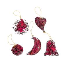 POTPOURRI SO ZÁVESOM, VIANOČNÉ TVARY, ČERVENÉ