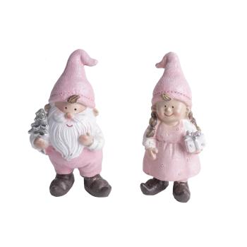 POLYRESINOVÝ SANTA CLAUS ALEBO DIEVČA, RUŽOVÝ