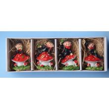 POLYRESINOVÝ HRÍBOVÝ KOMINÁR, SADA 4 KUSOV, V KRABICI