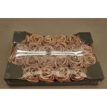 PENOVÁ RUŽA HLAVA 24 KUSOV TRBLIETAVÉ ZLATO