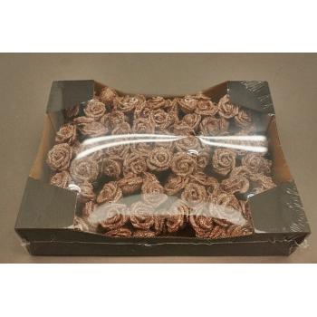PENOVÁ RUŽA HLAVA 120 KUSOV TRBLIETAVÉ KAKAO