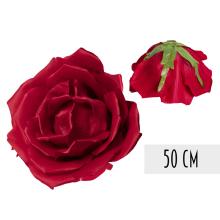 UMELÝ KVET, HLAVA RUŽE, OBRIE, ČERVENÁ