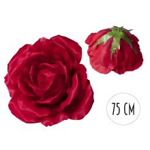UMELÝ KVET, HLAVA RUŽE, OBRIE, ČERVENÁ