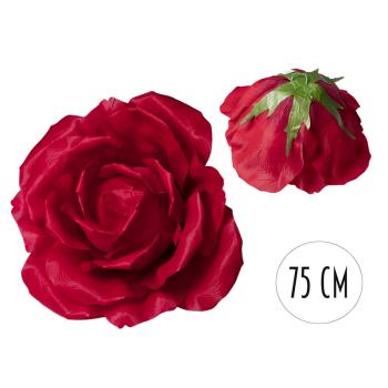 UMELÝ KVET, HLAVA RUŽE, OBRIE, ČERVENÁ