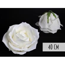 UMELÝ KVET, HLAVA RUŽE, OBRIE, BIELA