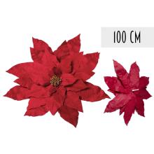 UMELÉ KVETY POINSETTIA HLAVA, OBRIE, ČERVENÉ