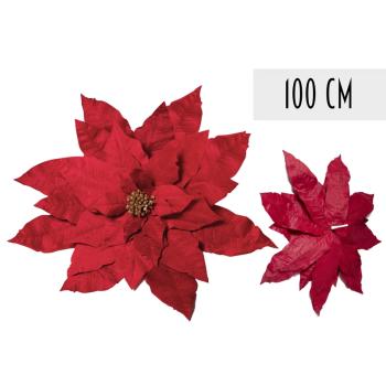 UMELÉ KVETY POINSETTIA HLAVA, OBRIE, ČERVENÉ