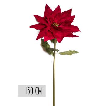 UMELÉ KVETY POINSETTIA, ZDOBENÉ, ČERVENÉ