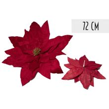 UMELÉ KVETY POINSETTIA HLAVA, OBRIE, ČERVENÉ