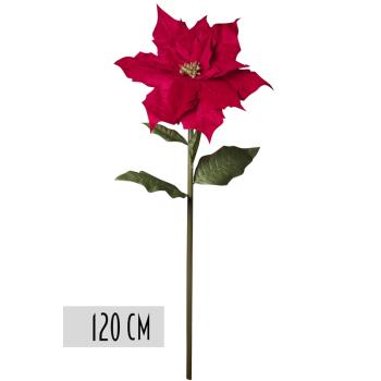 UMELÉ KVETY POINSETTIA, ZDOBENÉ, ČERVENÉ