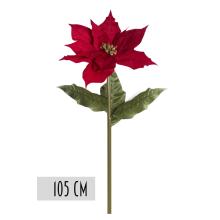 UMELÉ KVETY POINSETTIA, ZDOBENÉ, ČERVENÉ