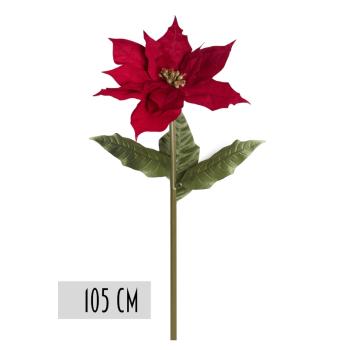 UMELÉ KVETY POINSETTIA, ZDOBENÉ, ČERVENÉ
