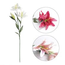 UMELÝ KVET ĽALIA KVET, 3 KVETY, 6 LISTOV