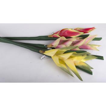 UMELÝ KVET SLAMA HELICONIA, UZAVRETÁ HLAVA