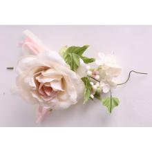 UMELÁ KVETINOVÁ RUŽA S BOBUĽAMI, SVETLORUŽOVÁ