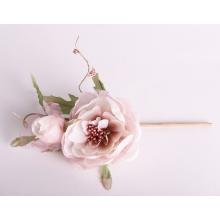 UMELÁ KVETINOVÁ RUŽA S NATRHANÝMI PÚČIKMI, SVETLO FIALOVÁ