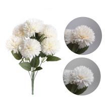 UMELÉ KVETY KYTICE CHRYZANTÉM, 8 HLÁV KVETOV, 24LISTOV