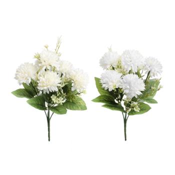 UMELÁ KYTICA S CHRYZANTÉMOU VIBURNUM, 6 HLÁV KVETOV