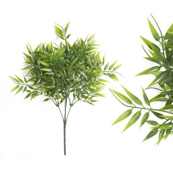 UMELÝ KVET BAMBUS, 5 VETIEV, ZELENÁ