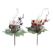 TRSÁTKO, BOBULE, S VIANOČNÝM NÁPISOM, ČERVENO-MODRÉ