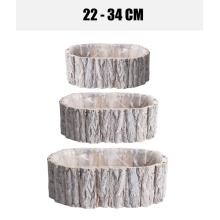 SÚPRAVA 3 KS NÁDOB NA KÔRU, OVÁLNA, BIELA