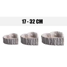 3-DIELNA SÚPRAVA KÔRY V TVARE SRDCA, BIELA