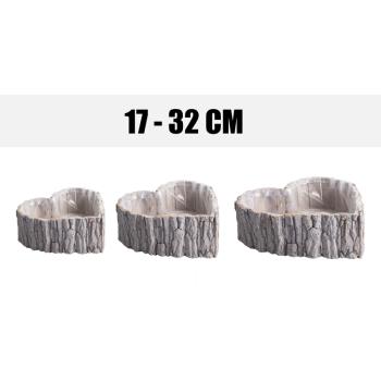 3-DIELNA SÚPRAVA KÔRY V TVARE SRDCA, BIELA