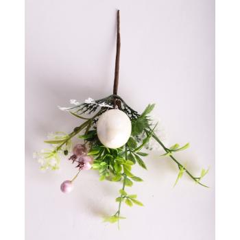 UMELÝ KVET S BOBUĽAMI Z VAJÍČOK, KRÉMOVÁ/RUŽOVÁ