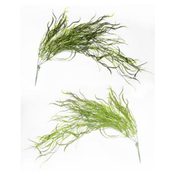 ZVLNENÁ TRÁVA KYTICA ZELENÁ UV STOJACA 90CM 2 SORTIMENT