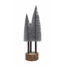 DEKORÁCIA BOROVICA, SADA 3 KUSOV, TRBLIETAVÁ, STRIEBORNÁ