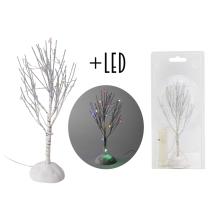DEKORATÍVNE BREZA, LED, BATÉRIE, TRBLIETKY, STRIEBRO