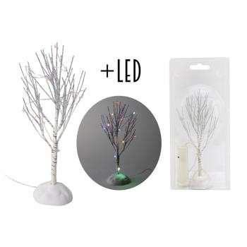 DEKORATÍVNE BREZA, LED, BATÉRIE, TRBLIETKY, STRIEBRO