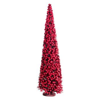 PLASTOVÝ BOBUĽOVÝ STROM, ČERVENÝ