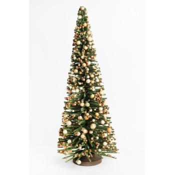 PLASTOVÁ BOROVICA SO ŽLTÝMI BOBUĽAMI