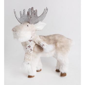 TEXTILNÝ SOB SO ŠÁLOM, KRÉMOVÁ A HNEDÁ FARBA