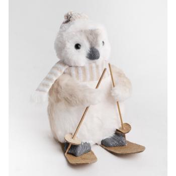 TEXTILNÝ TUČNIAK, LYŽE, ŠATKA KRÉMOVÁ A HNEDÁ