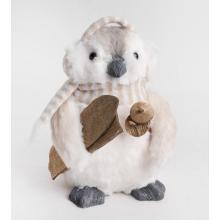 TEXTILNÝ TUČNIAK, SKRÍŽENÉ OČI, S OCHRANOU UŠÍ KRÉMOVEJ A HNEDEJ FARBY