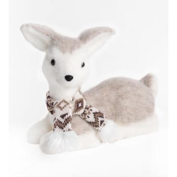 TEXTILNÝ JELEŇ, KRÉMOVÁ A HNEDÁ