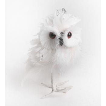 TEXTILNÁ SOVA SNEŽNÁ, BIELA