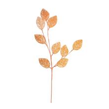 DEKOR LIST VETVA, 9 LISTOV, LESKLÝ ORANŽOVÝ