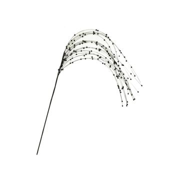 DEKORAČNÝ BIČ, PERLEŤOVÝ, ČIERNY